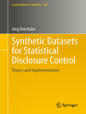 cover image of Synthetic Datasets for Statistical Disclosure Control